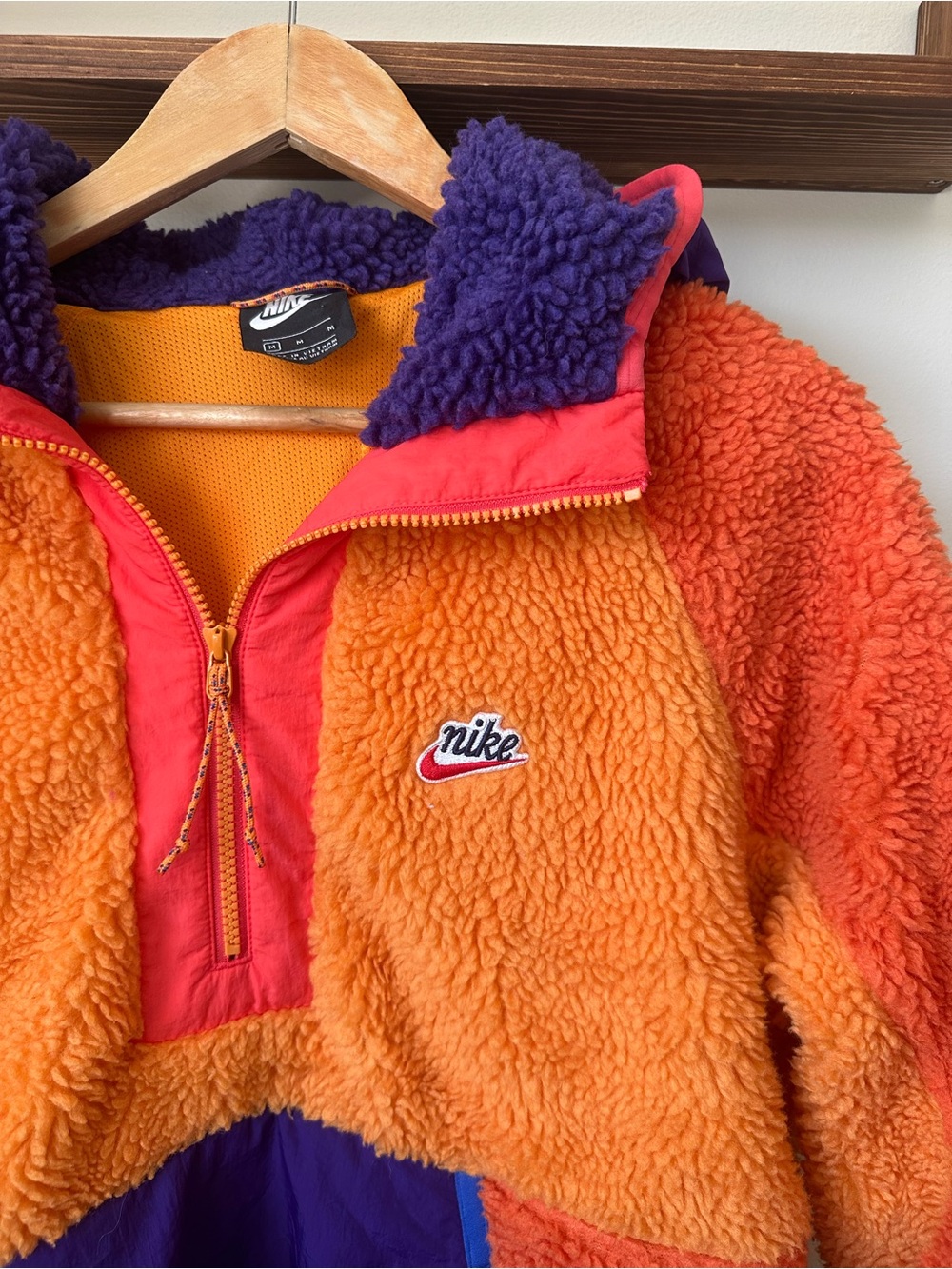 Nike Sportswear Sherpa Fleece Half-Zip Pullover (Style BV3766-886). - Picture 2 of 11
